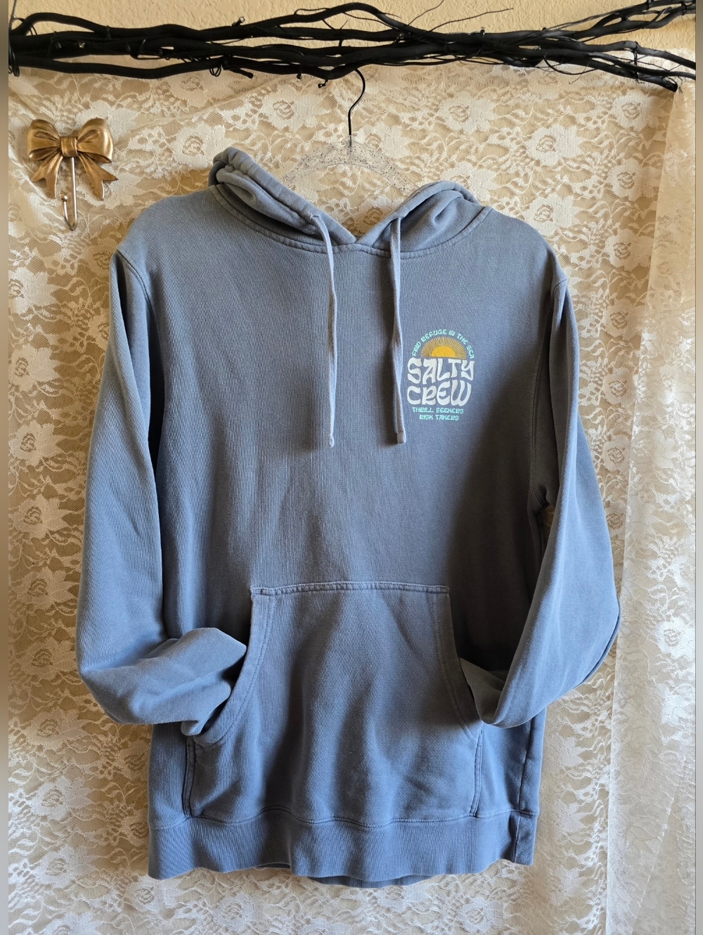 Salty Crew Men's Slate Blue Hoodie